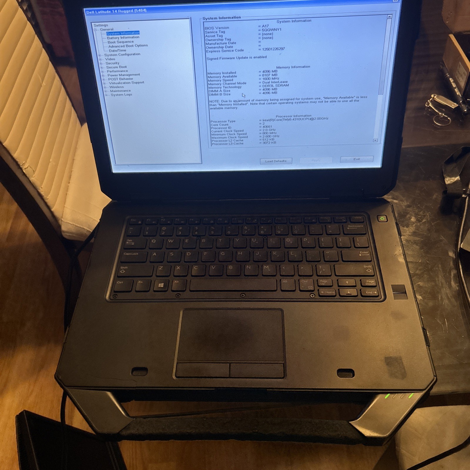 Dell Latitude 14 Rugged 5404 -14 Intel i5-4th Gen -256GB SSD -8GB RAM win 11 pro