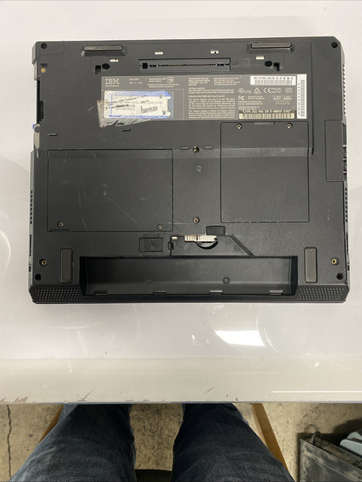 Vintage IBM ThinkPad A31 Laptop POWERS ON To BIOS | NO HDD | NO ODD | NO BATTERY