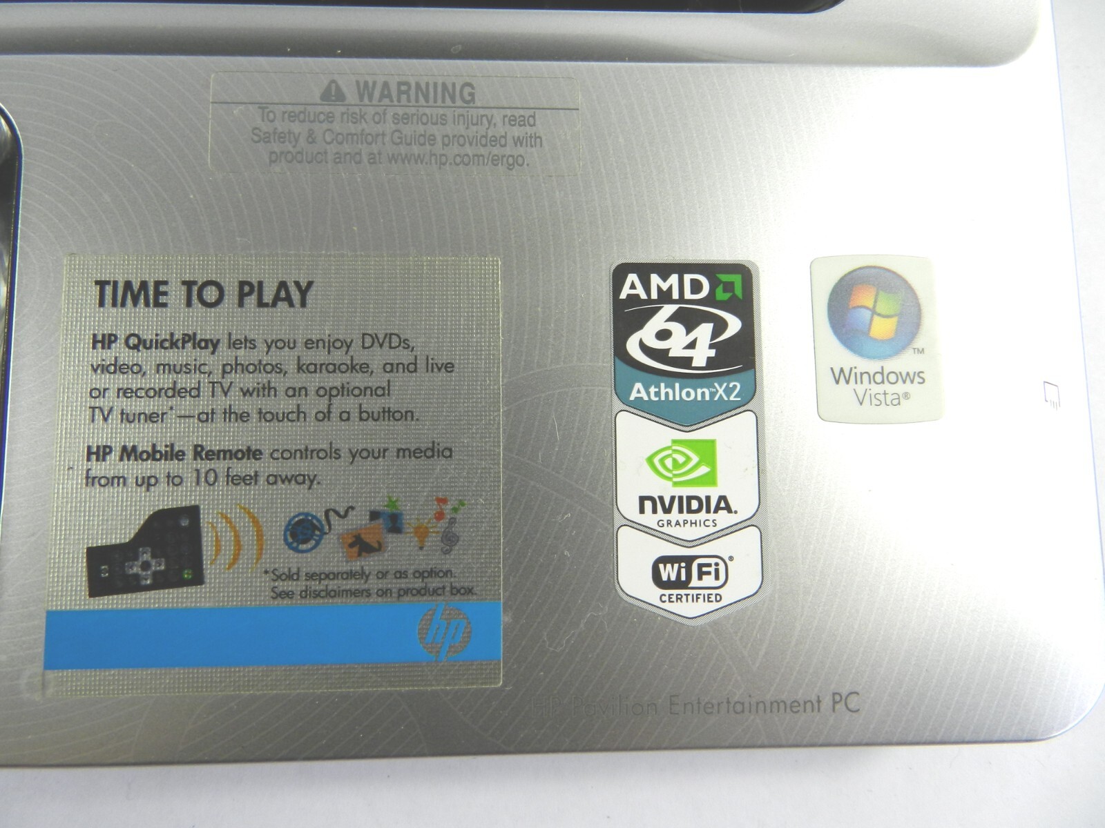 HP Pavilion dv6500 AMD Athlon 64×2 Dual Core TK55 1.8GHz 1 GB RAM NO HDD