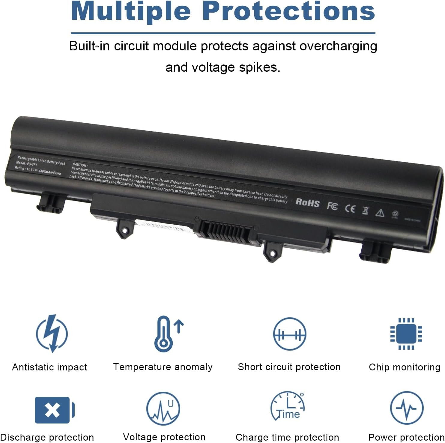 TREE.NB Laptop Battery AL14A32 for Aspire E1 571 E5 571 E5 411 E5 421 E5 511 E5