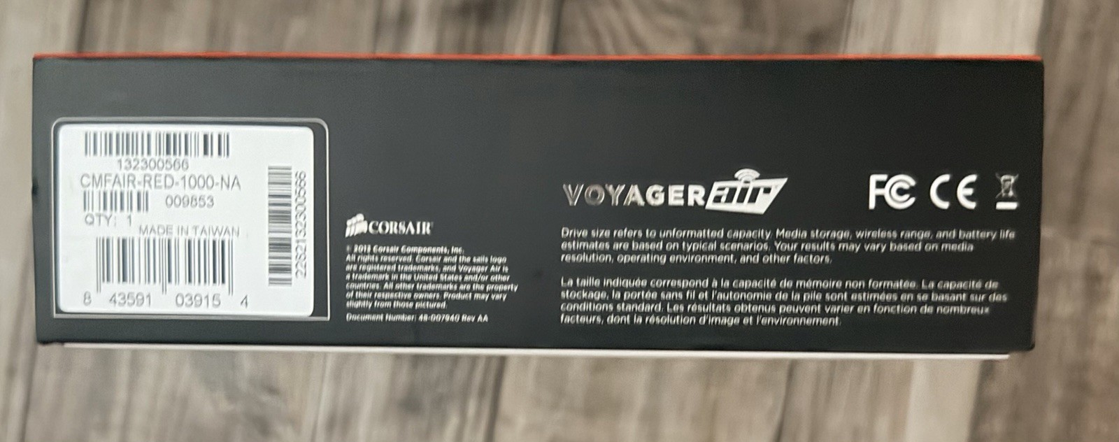 CORSAIR Voyager Air 1 TB Mobile Wireless Storage With Ethernet Brand NEW