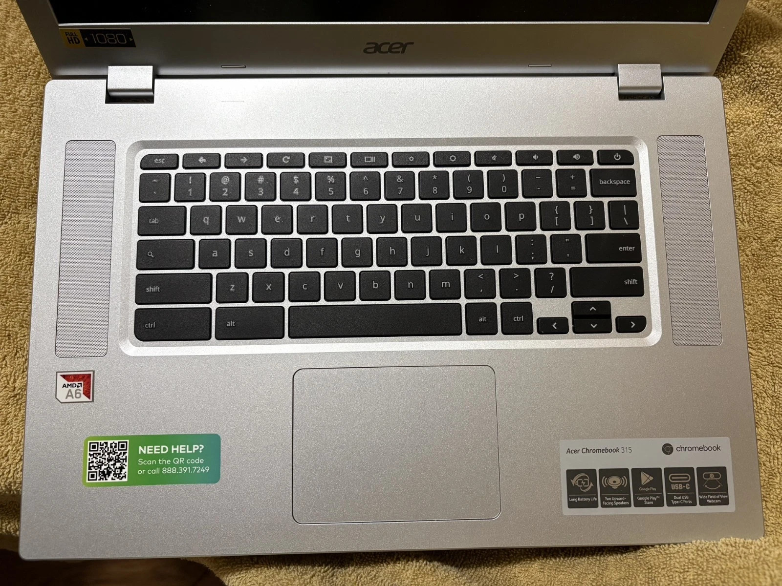 Acer Chromebook CB315-2H-68E6 15.6″ AMD A6-9220C Radeon R5 4GB RAM 32GB eMMC