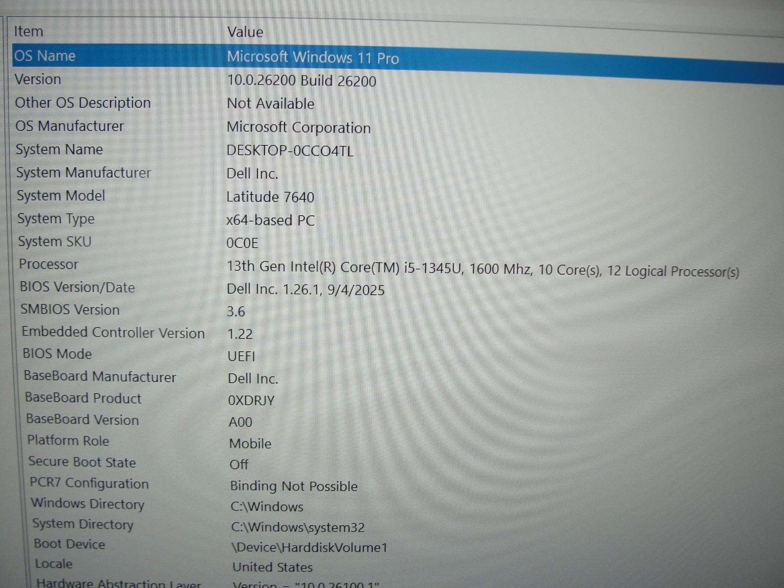 Dell Latitude 7640 16″WUXGA Core i5‑1345U 1.6GHz 16GB RAM 256GB SSD+Charger/vPRO