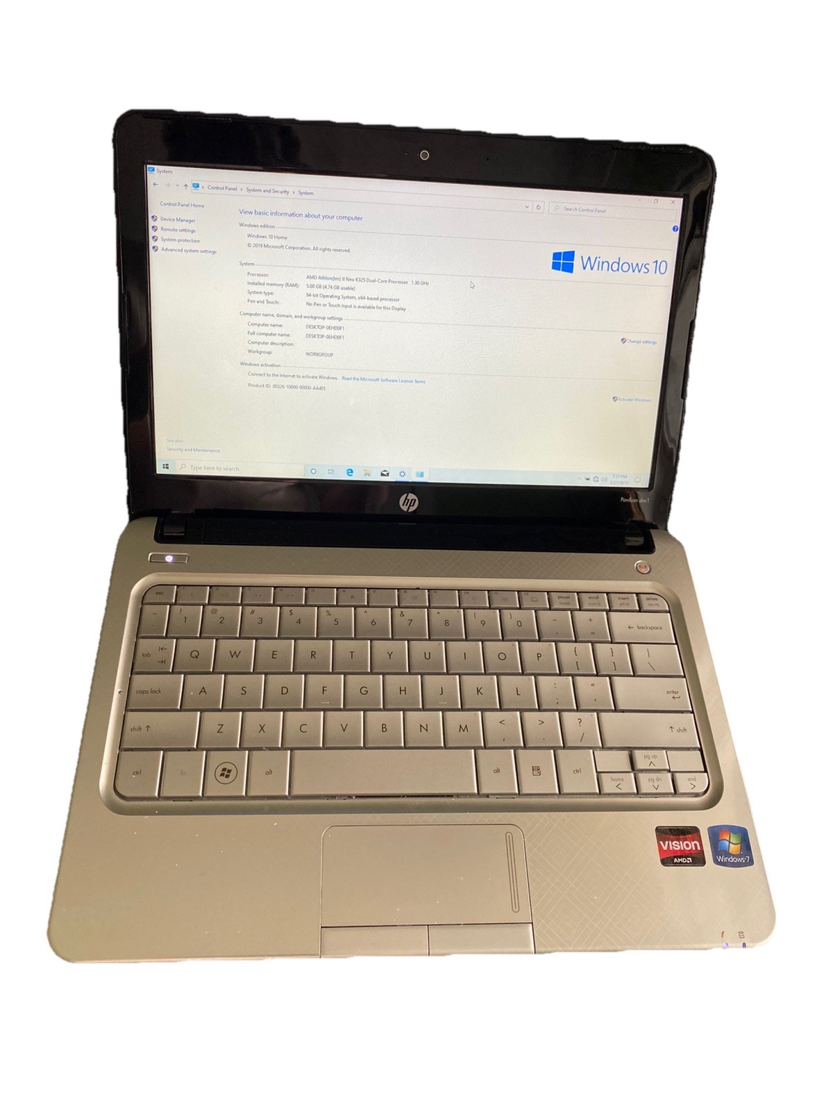 HP Pavilion dm1-2010nr 11.6” AMD Athlon II 1.3GHz 5GB RAM 300GB HDD Windows 10