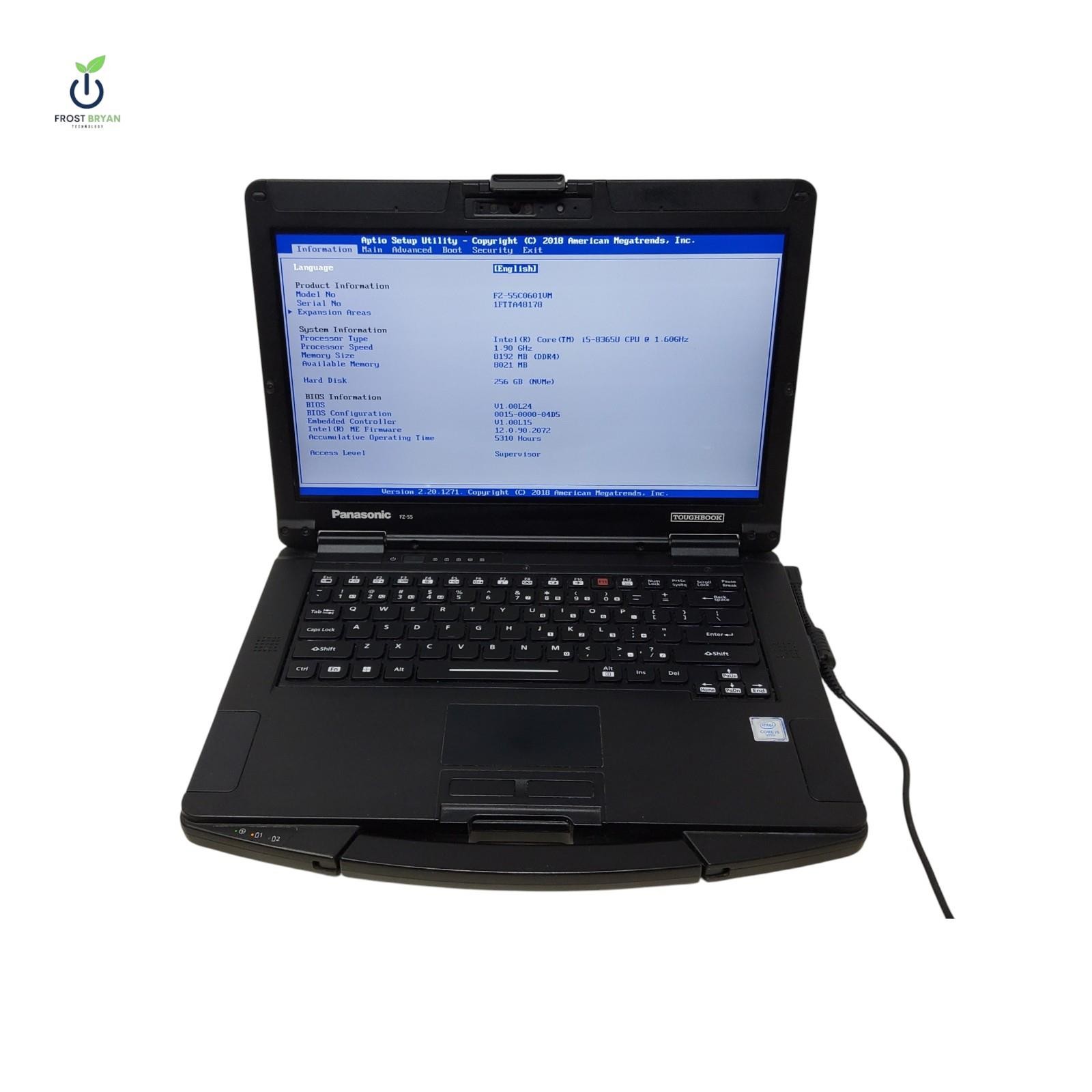 PANASONIC FZ55-1 Laptop i5-8365U 8 GB 256 GB No OS Grade C [READ]