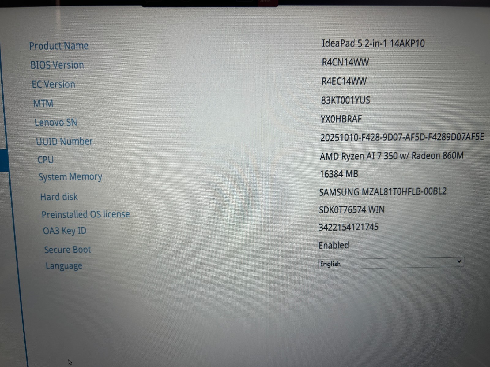 LENOVO IdeaPad 5 2-in-1 14AKP10, AMD Ryzen AI 7 350, 16 GB RAM, 1 TB NVMe SSD