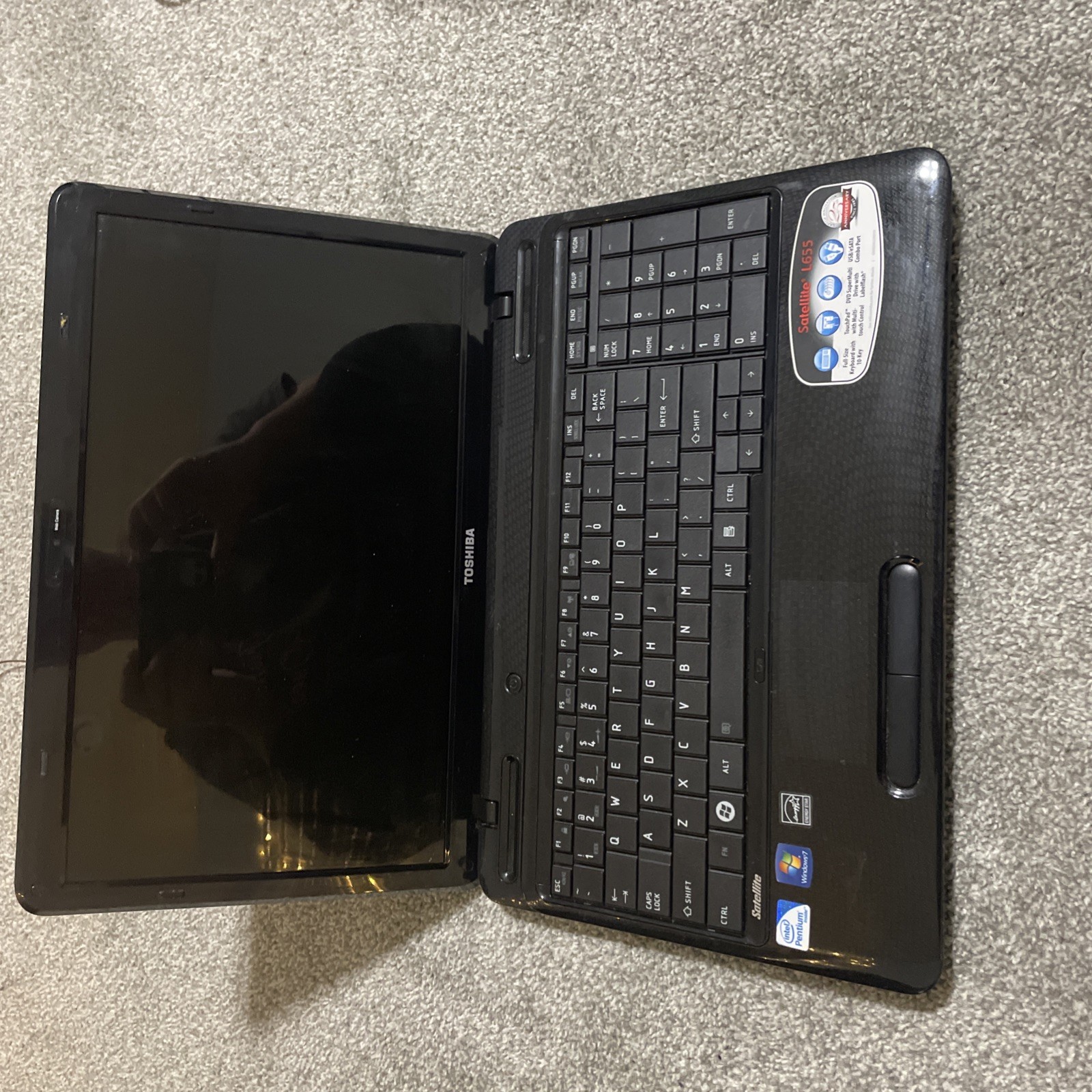 Toshiba Satellite L655-S5096 | Intel Pentium P6100 2.00GHz | 8GB RAM | NO HDD/OS