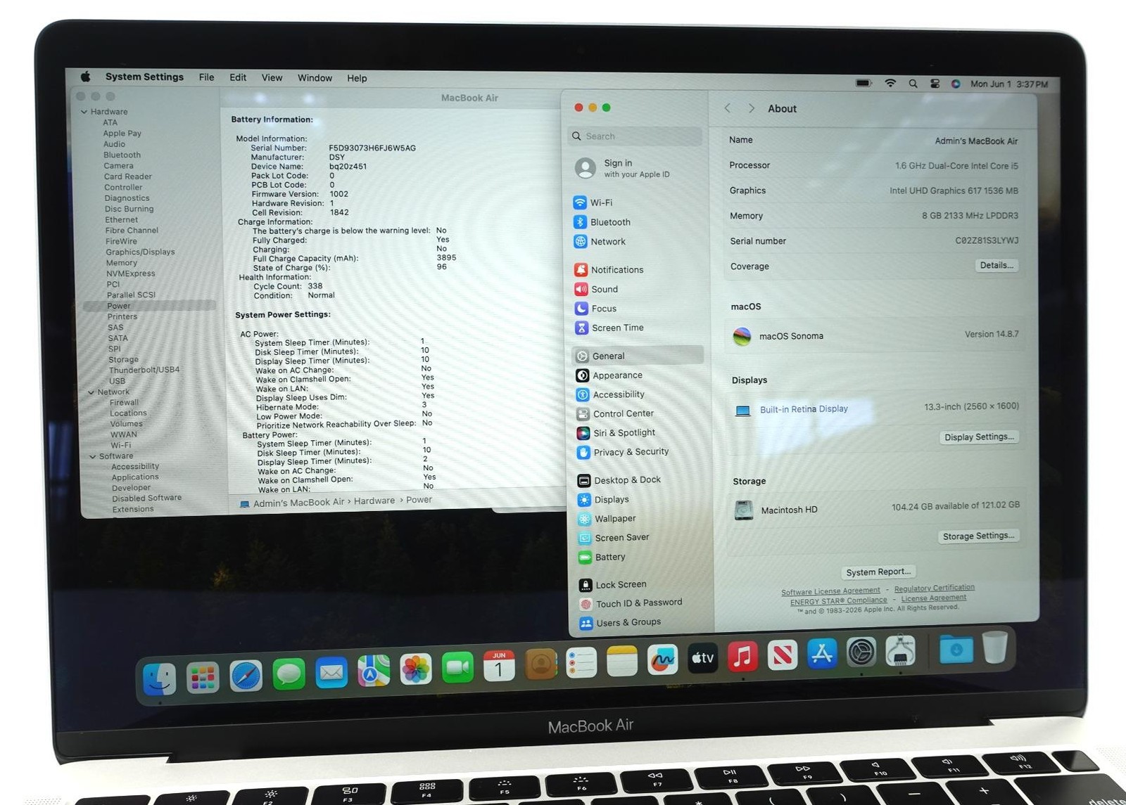 Apple MacBook Pro 2019 A1932 13.3″ Retina Core i5-8210Y 1.6GHz 8GB 128GB