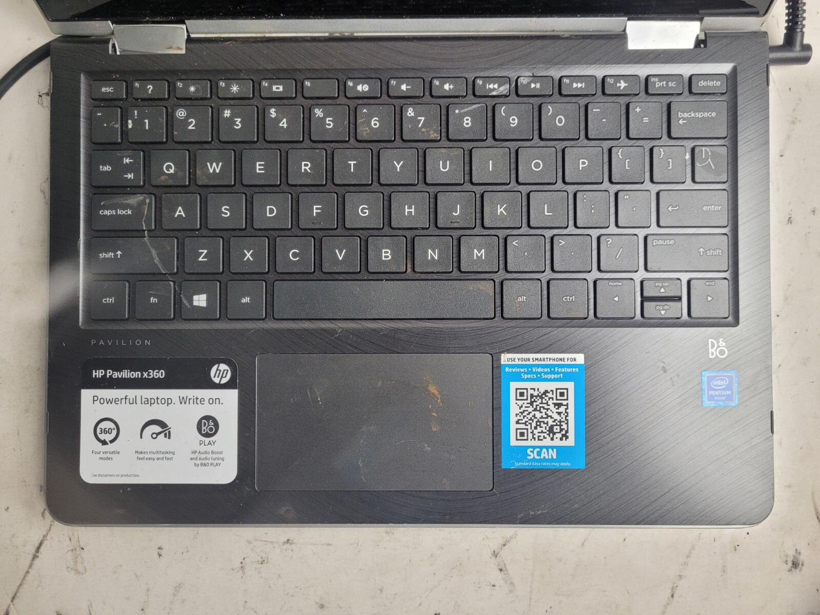 HP Pavilion x360 m convertible w/Pentium N4200, 4GB RAM, Laptop for Parts #2442