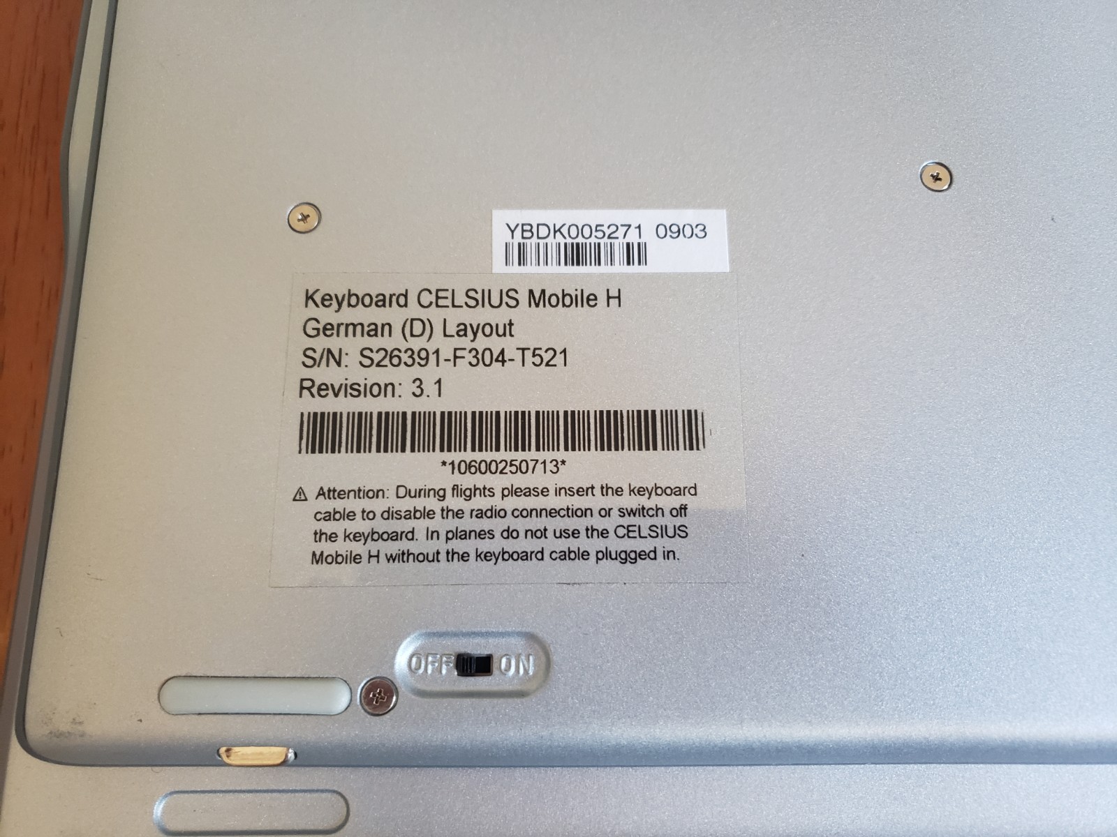 RARE Fujitsu Siemens Celsius Mobile H WF2H BS015 Nvidia 500 GoGL Wireless Kb Xp