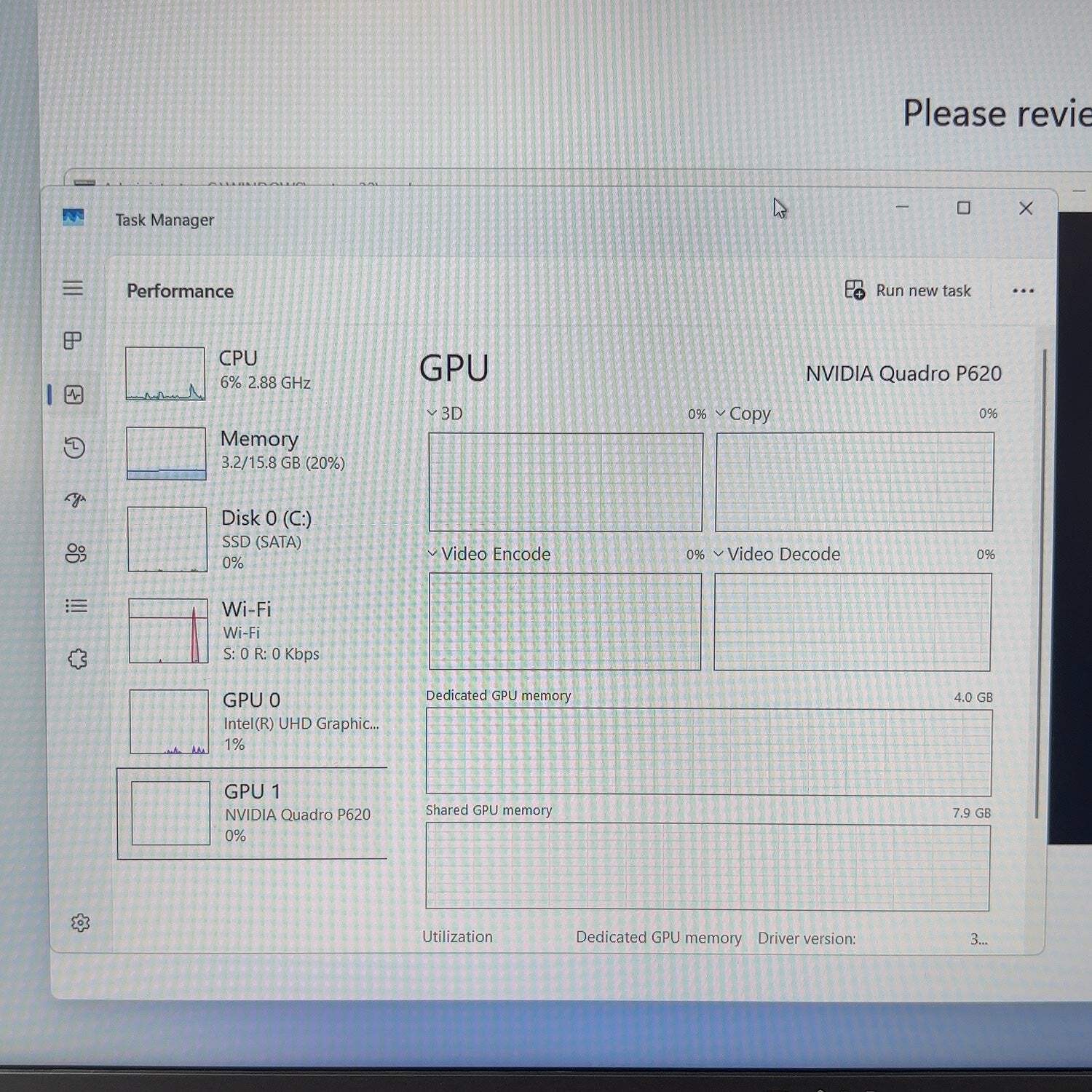 Dell Precision 3541 15.6″ i7-9850H 2.5GHz 16GB RAM 128GB SSD Quadro P620
