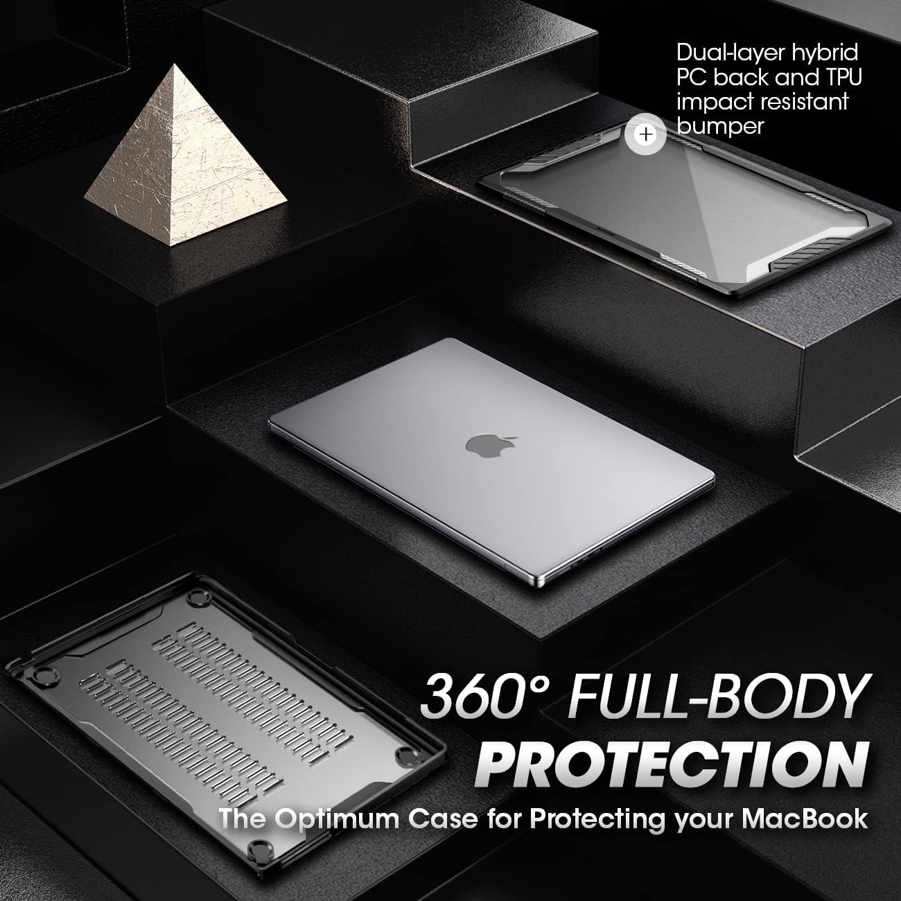 MacBook Air 13 Inch Case 2026-2022 Heavy Duty Rugged Shockproof Hard Shell Cover