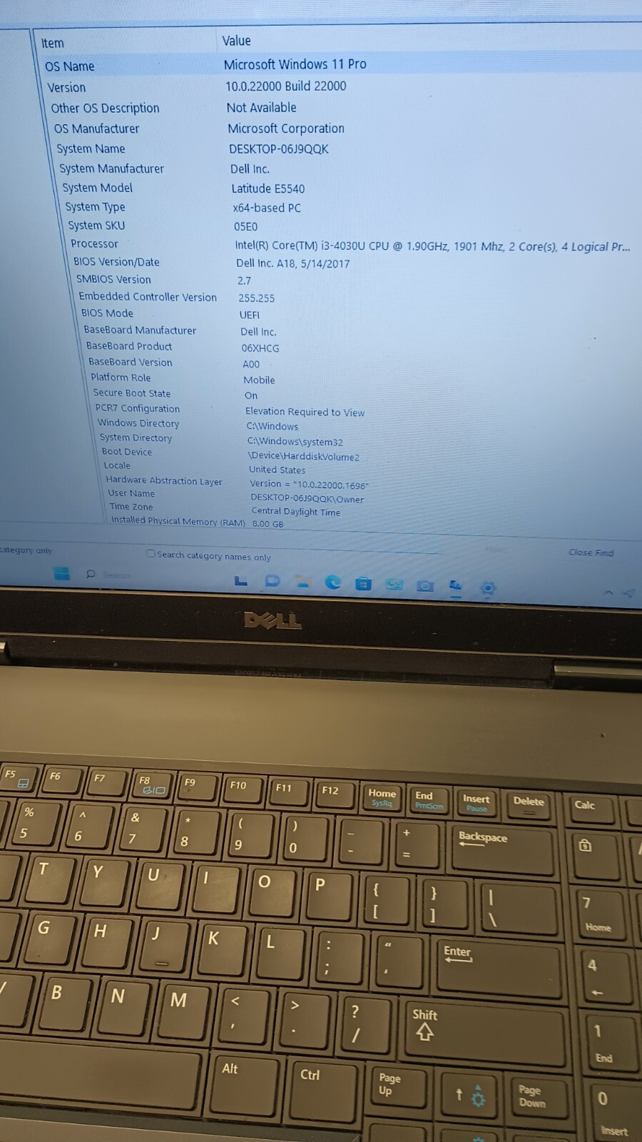 Latitude E5540 w/charger. I3 4th gen.8GB.500GB HDD.15.6″.Optical Drive.W11.Nice