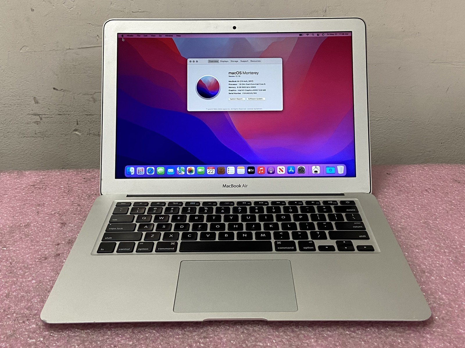 Apple MacBook Air 2017 A1466 13.3″ i5-5350U 8GB RAM 128GB SSD *Read* – CLP32A