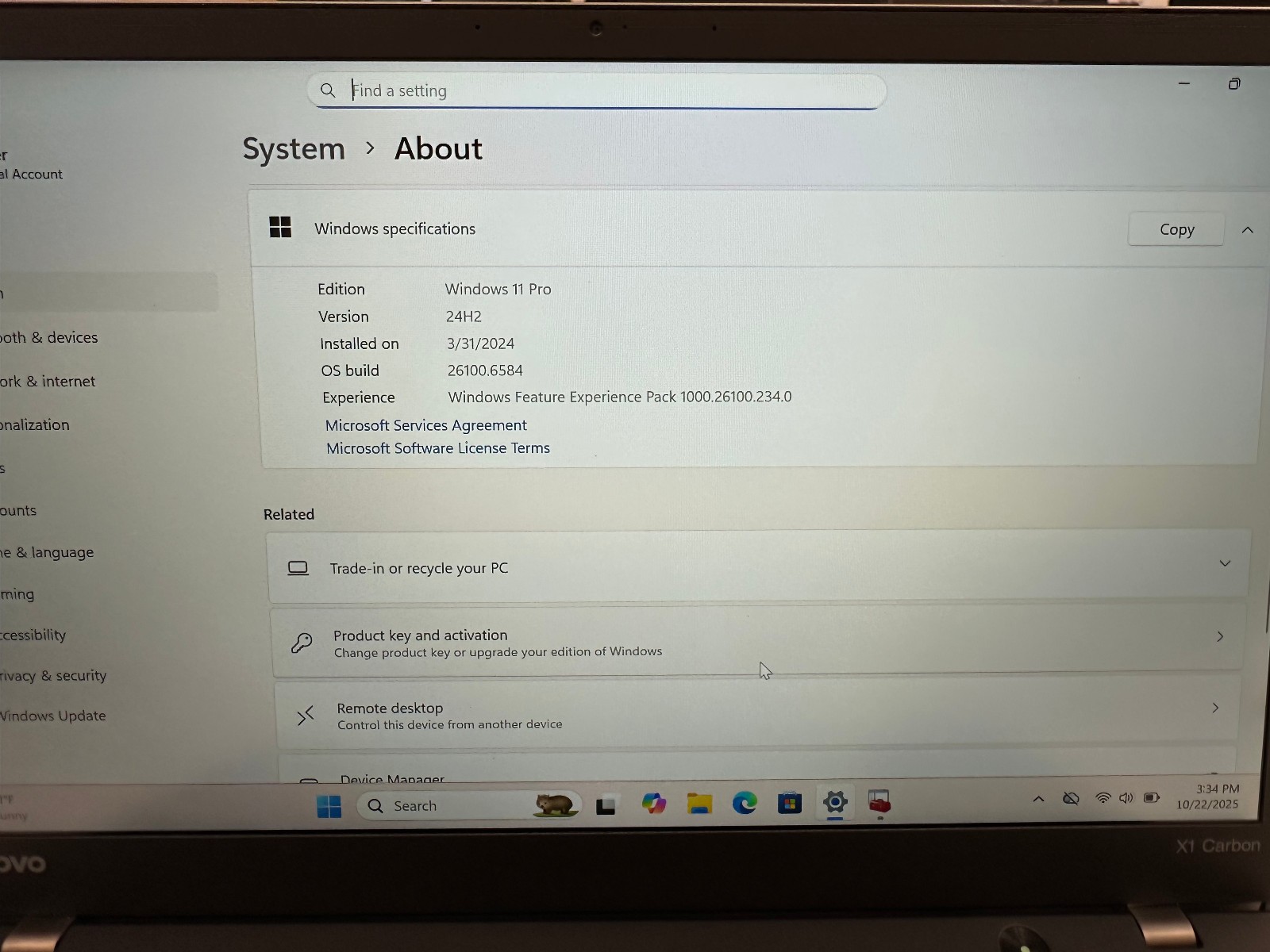 Lenovo 20HRCTO1WW ThinkPad X1 Carbon 5th Gen i7-7600U 16GB 256GB Windows 11 Pro