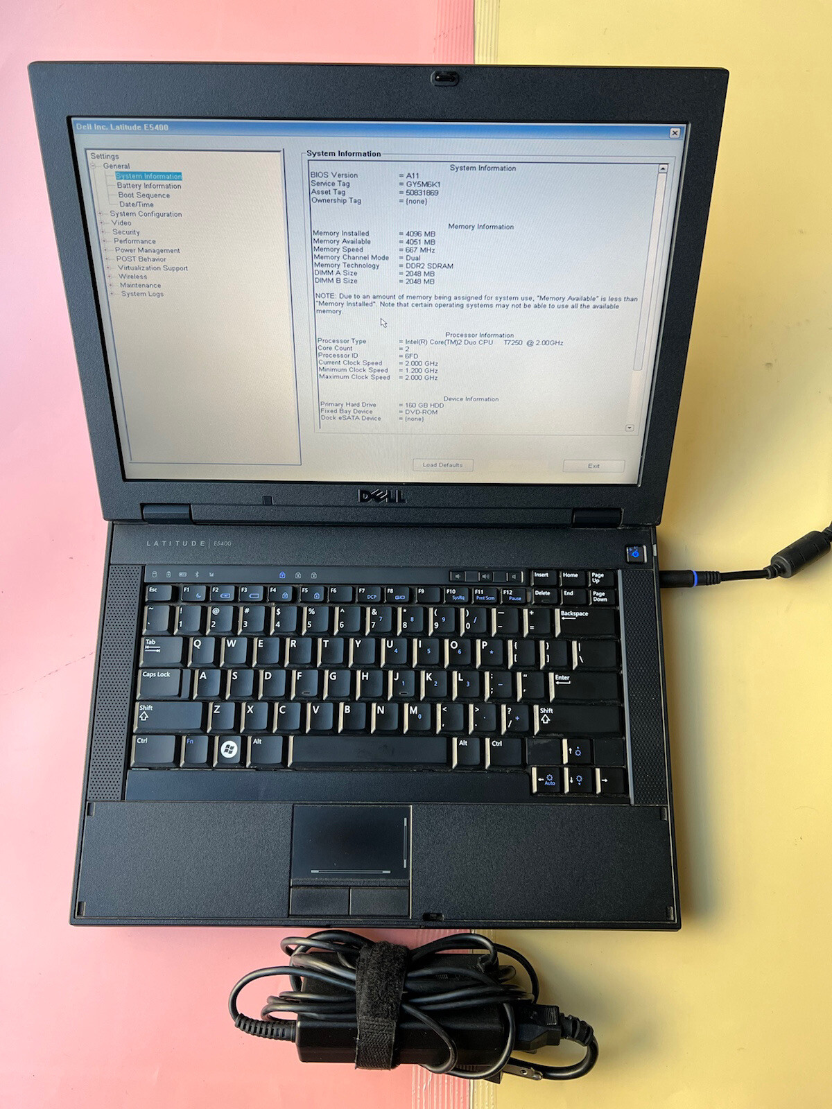 Dell Latitude E5400 14″ Intel Core 2 Duo 2.00GHz 4GB RAM 160GB HDD Phone port
