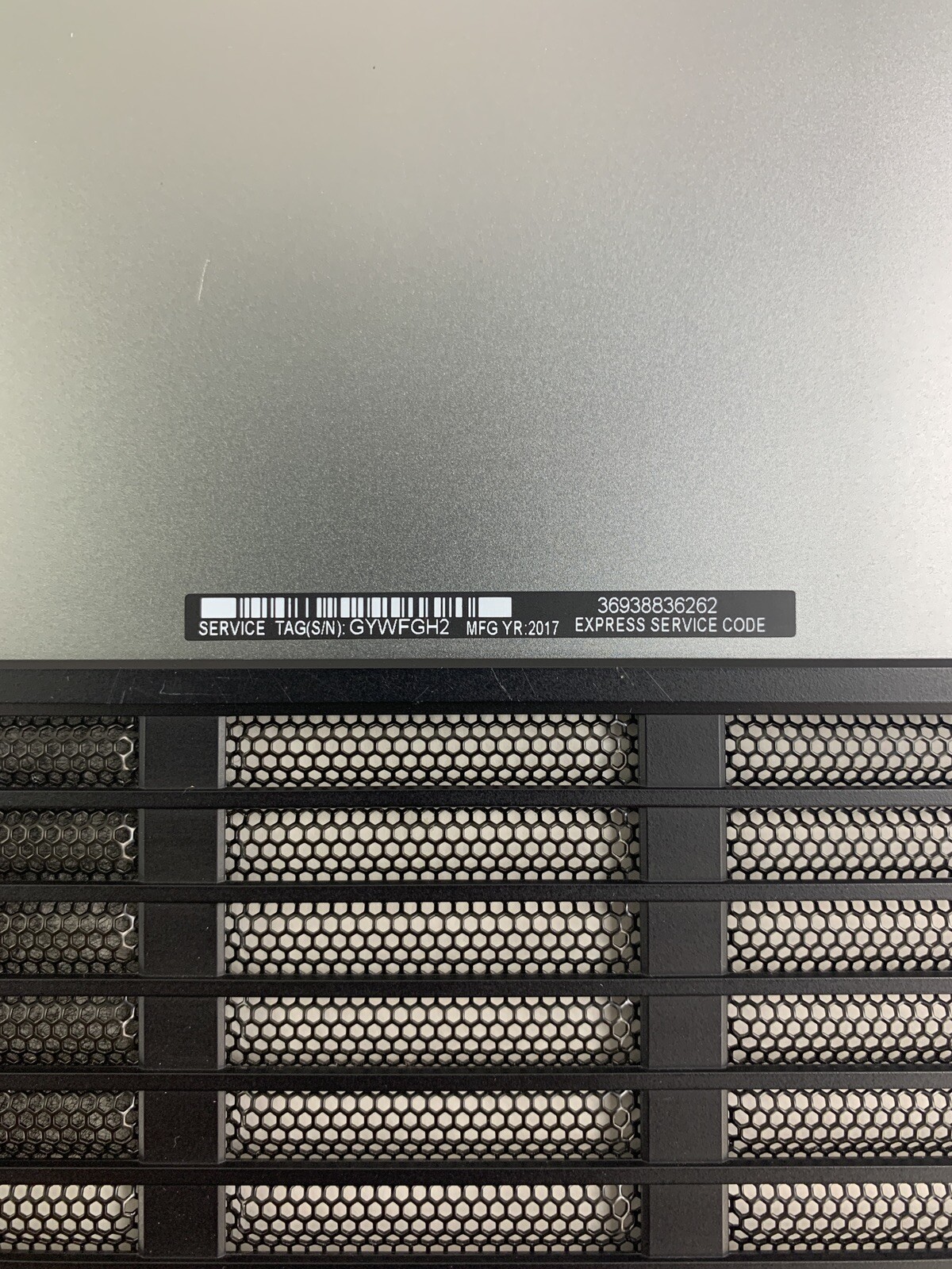 Alienware 17 R4 P31E001 2016 Keyboard Bottom Cover Only – No Screws