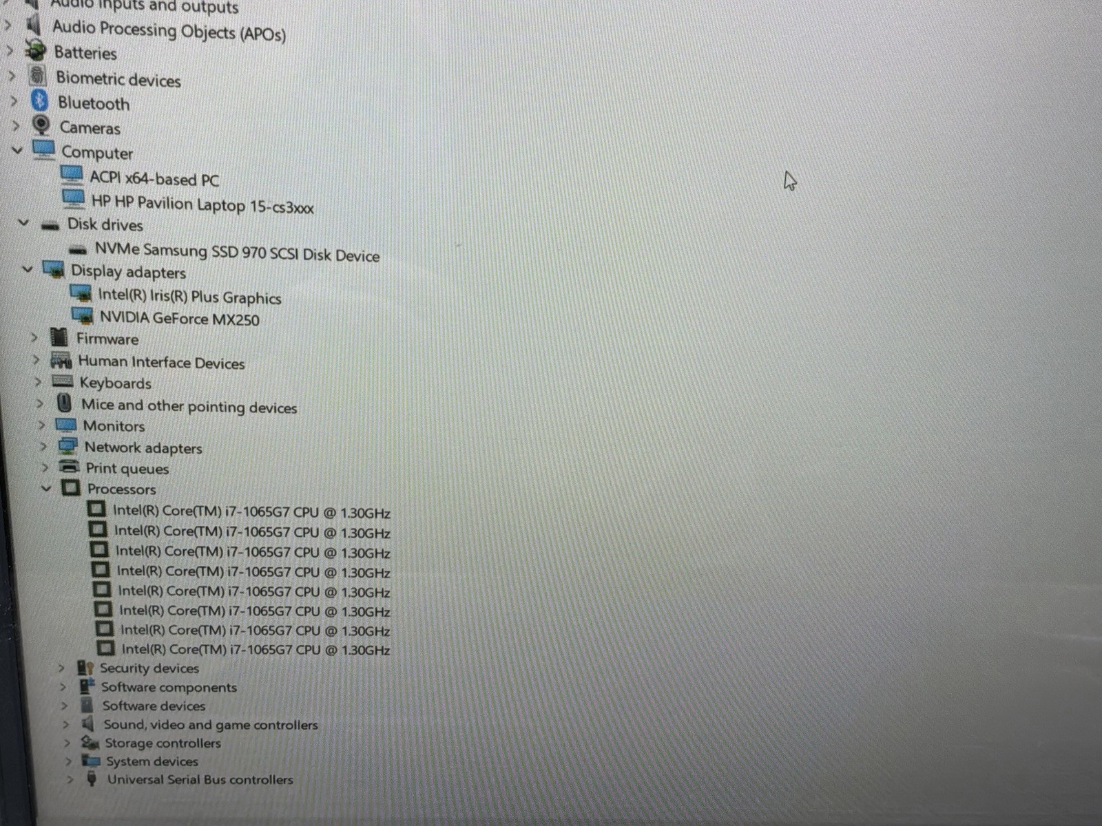 HP PAVILION 15-cs TOUCHSCREEN i7-1065G7 16GB RAM 256GB SSD NVIDIA MX250 WIN 11