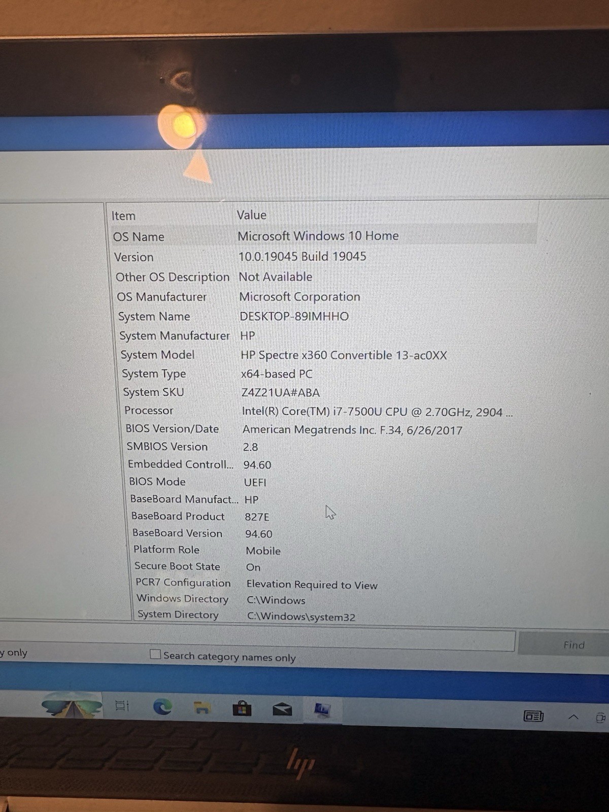 HP Spectre x360 13-AC023DX 13.3″ i7-7500U 2.7GHz 16GB RAM 512GB