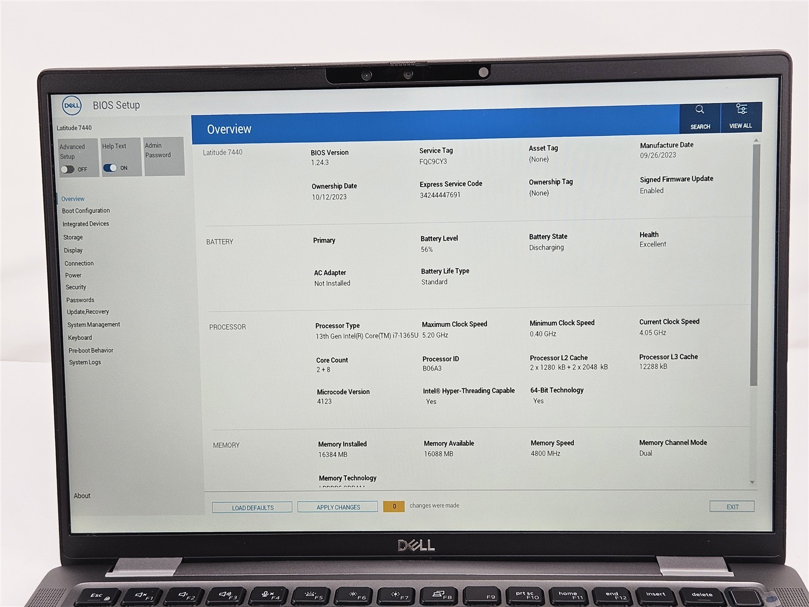 Dell 14″ Latitude 7440 Intel Core i7-1365U 16GB 256GB SSD Iris Xe