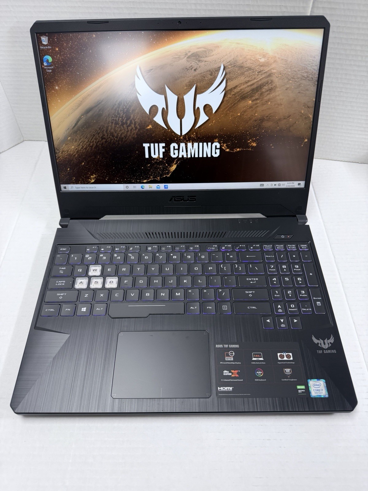 ASUS TUF FX505G 15.6 inch Intel Core i7 9th Gen 2.6GHz 8GB RAM 512 GB SSD (READ)