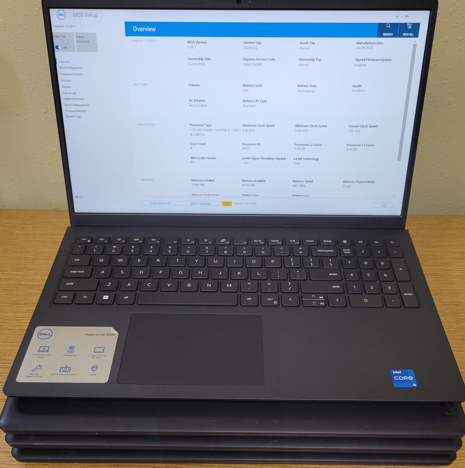 (Lot of 4)Dell Inspiron 15 3511 i3/I5-11th Gen 2.4/3.0GHz 8/16GB No OS/SSD/HDD