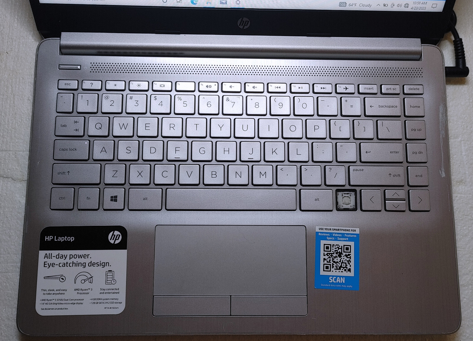 HP 14-DK1022WM 14″ Laptop AMD Ryzen 3 3250U 8GB 256GB NVME Re-Freshed Read