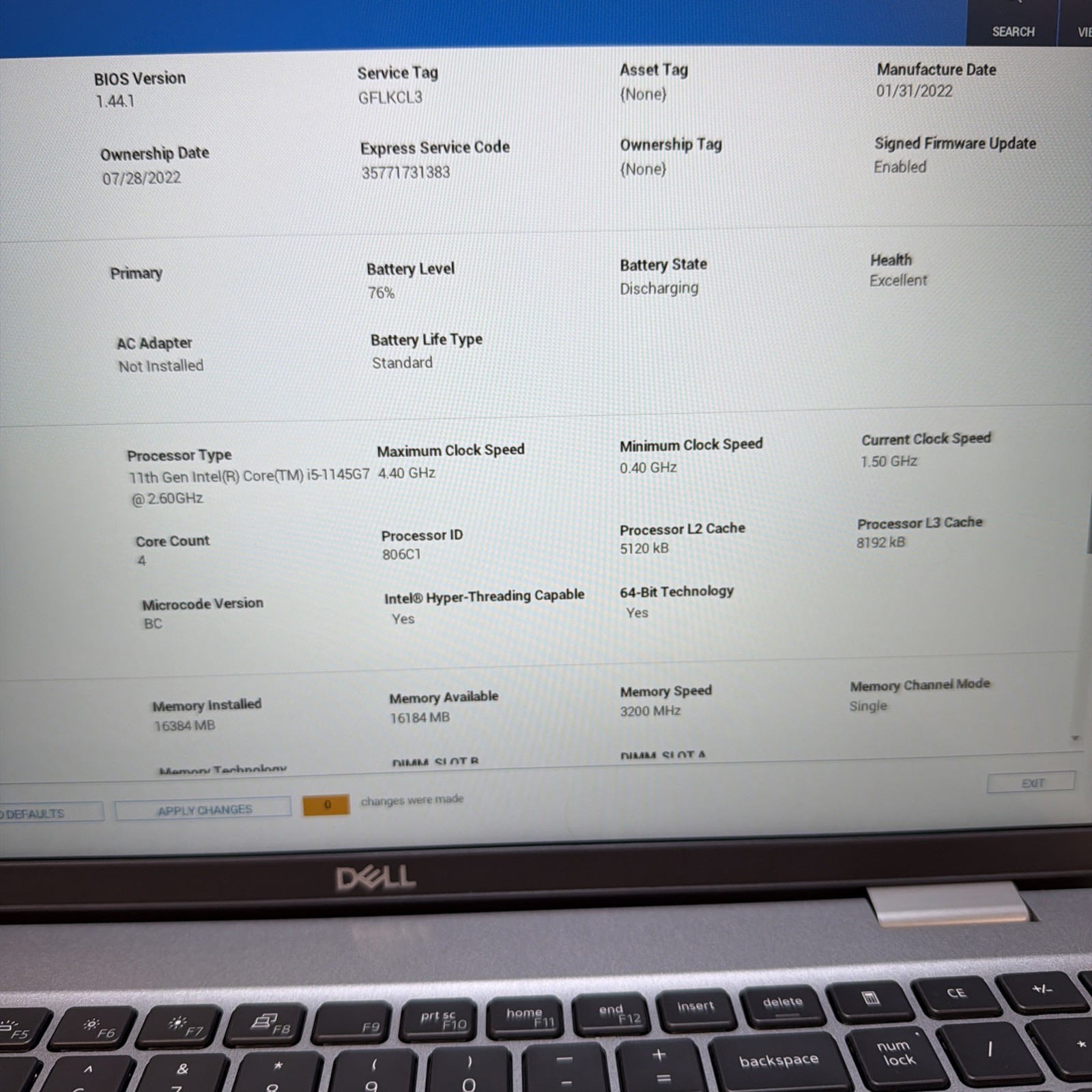 Dell Latitude 5520 i5-1145G7 16GB 512GB SSD 15″ FHD Win11 – Good Cond