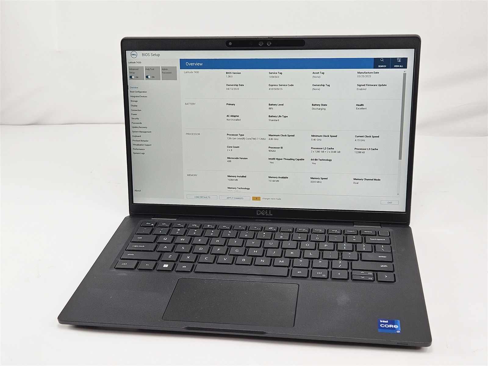 Dell Latitude 7430 14″ i7-1265U 16GB RAM 256GB SSD Thunderbolt 4 No OS