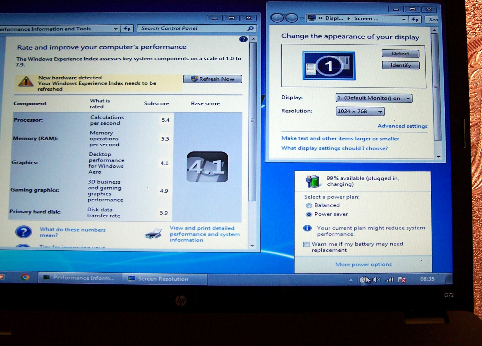 HP G72-b10sv 17.3” Intel P6100 2.00GHz HDMI ATI Radeon HD 5470 TOP CONDITION