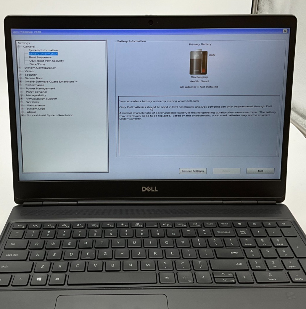 DELL Precision 7560 2.7g i7-10850H 32GB 512GB T2000 15.6″ Win11 *read* JNYRZ33