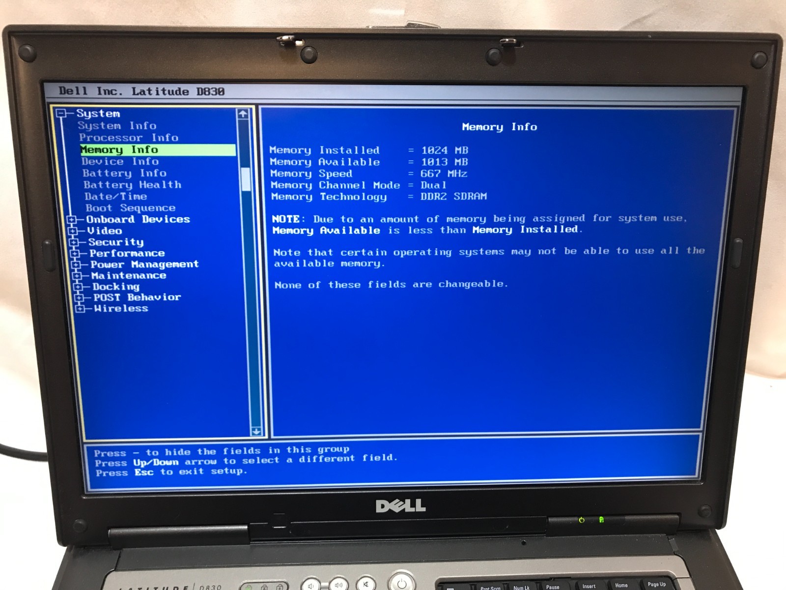 Dell Latitude Laptop D830 Duo Core 1GB 100HD Serial Windows XP Charger Vintage