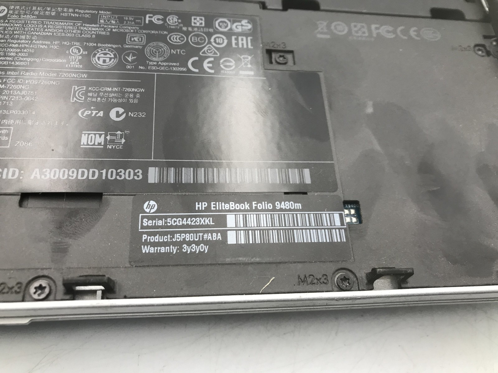 HP ELITEBOOK 9480M – BOOTS TO BIOS – INTEL I5 4TH GEN – NO RAM – READ DESC – BB!