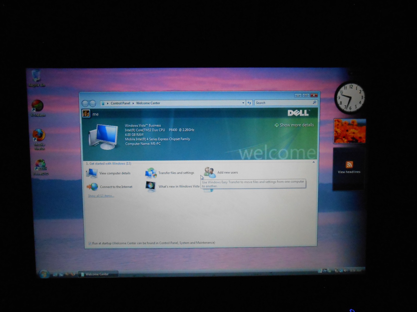 Dell Latitude E6400 Windows Vista Business Edition SP1 laptop