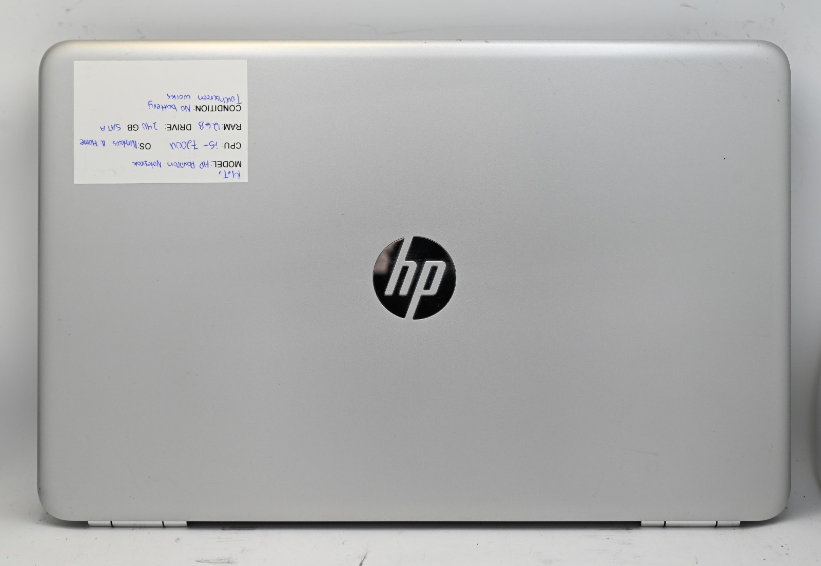 HP Pavillion Notebook i5-7200u 2.5GHz 12GB RAM 240GB HD Touchscreen – NO BATT