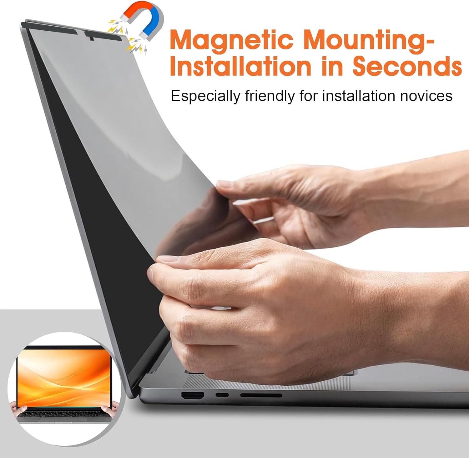 Magnetic Privacy Screen for MacBook Air 13.6 & 13 Inch (2022-2026, M2, M3)