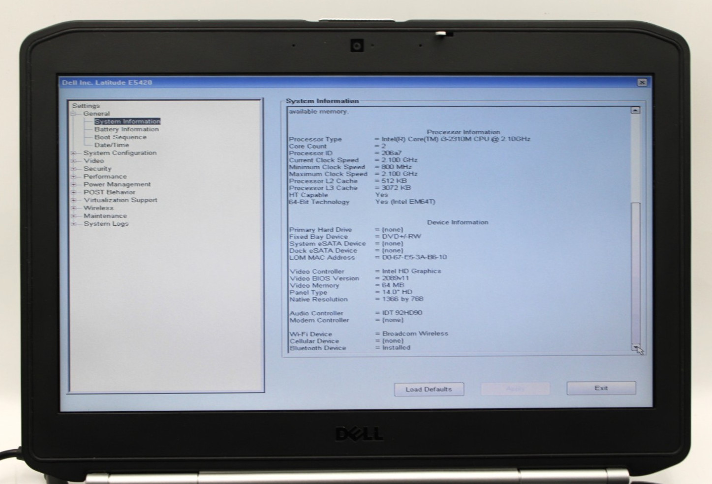 Dell Latitude E5430 i3-2310M@2.1GHz 4GB DDR3 NO STORAGE OR OS *USED/TESTED*
