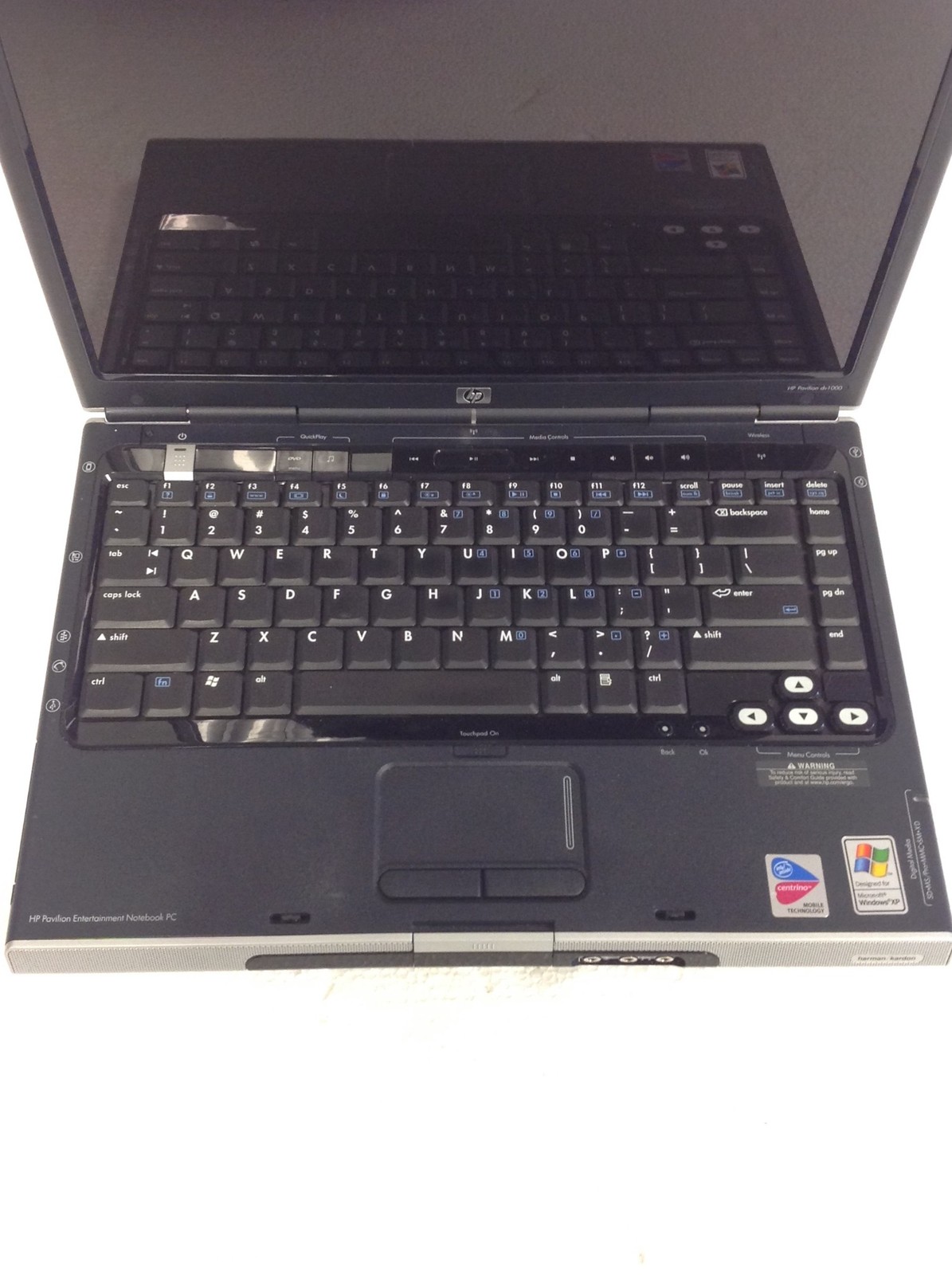 HP Pavilion DV1000 Pentium M 1.50GHz 14″ Laptop w/2GB RAM, DVDRW, Adapter, No HD