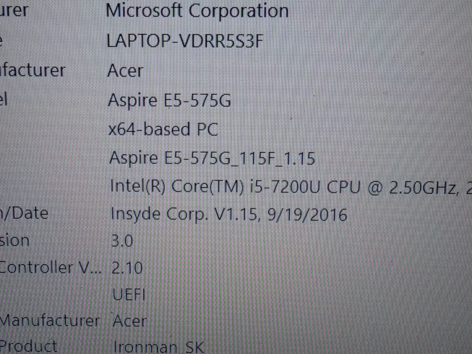 Acer Aspire E15 E5-575G 15.6″ 256GB-SSD 12GB Win10 Gaming