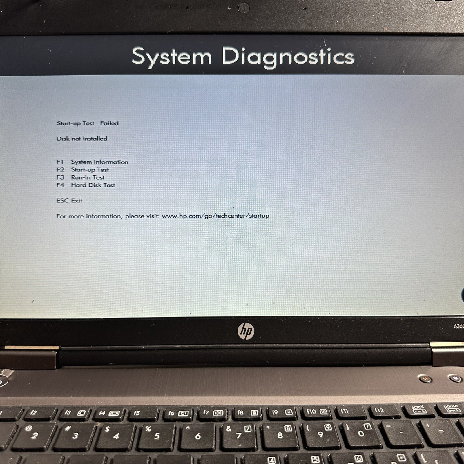 HP ProBook 6360T 13.3″ Laptop Computer For Parts Or Restore Fails Start Up Test