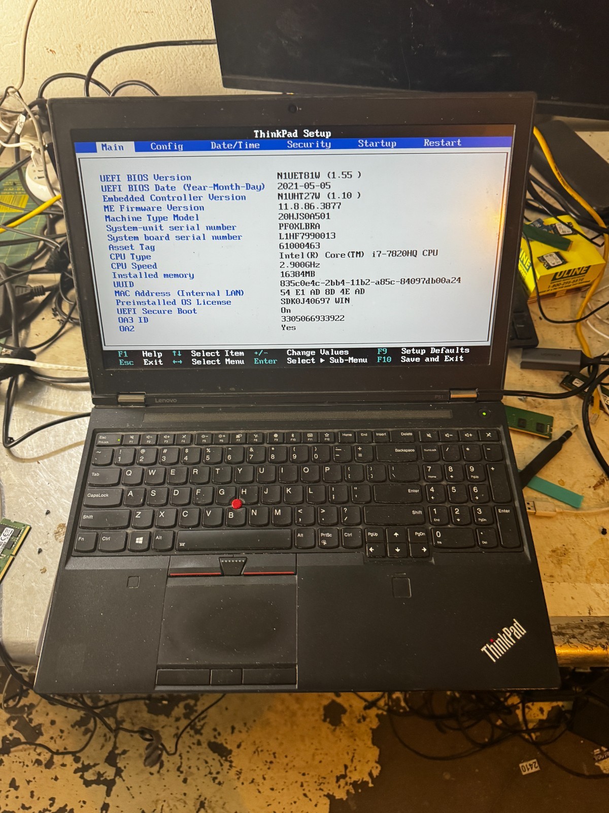 Lenovo ThinkPad P51 Core i7-7820HQ, 16GB RAM 15″ Laptop *READ #6213