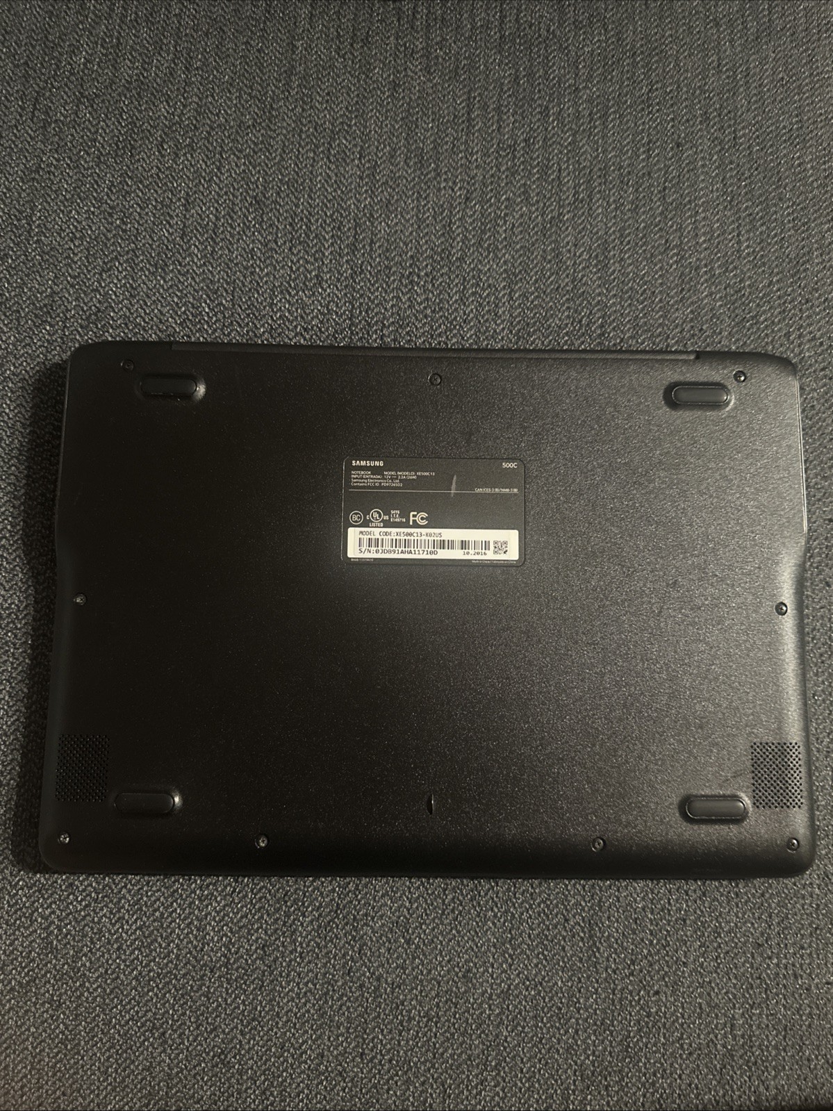 Samsung (XE500C13) ‎1.6 GHz Intel Dual Core 11.6 Inch Display Chromebook w/Power