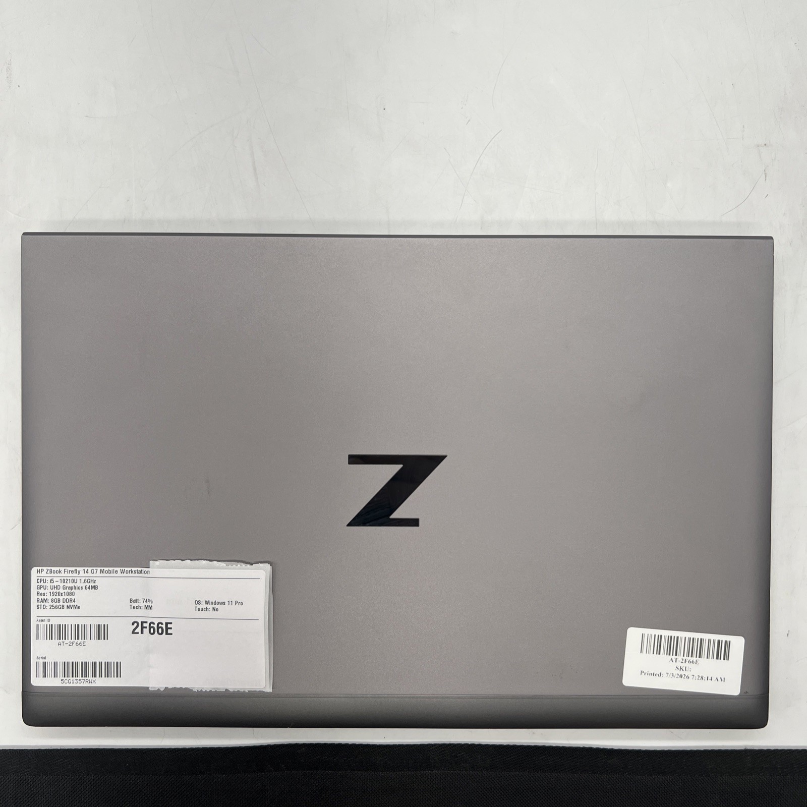 HP ZBook Firefly G7 I5 10210U 1.6GHz 8GB RAM 256GB SSD Win11P
