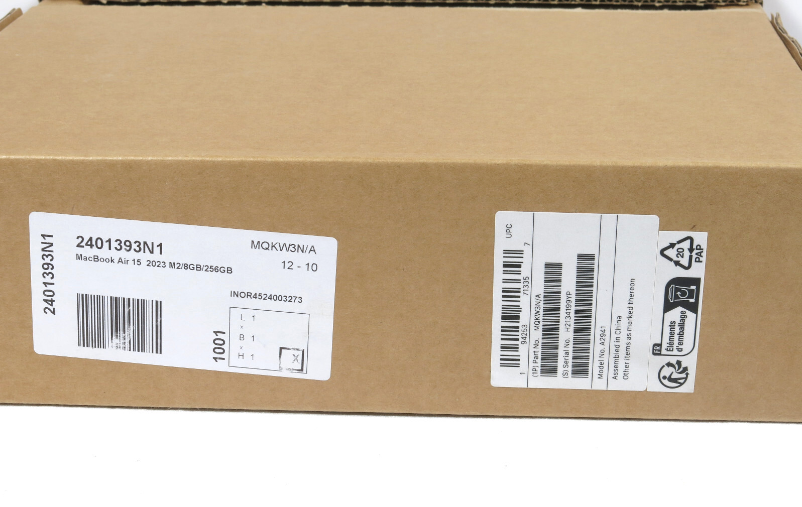 PRL) APPLE MACBOOK AIR 15-INCH 2023 M2 8GB 256GB NOTEBOOK PC COMPUTER SSD 2023