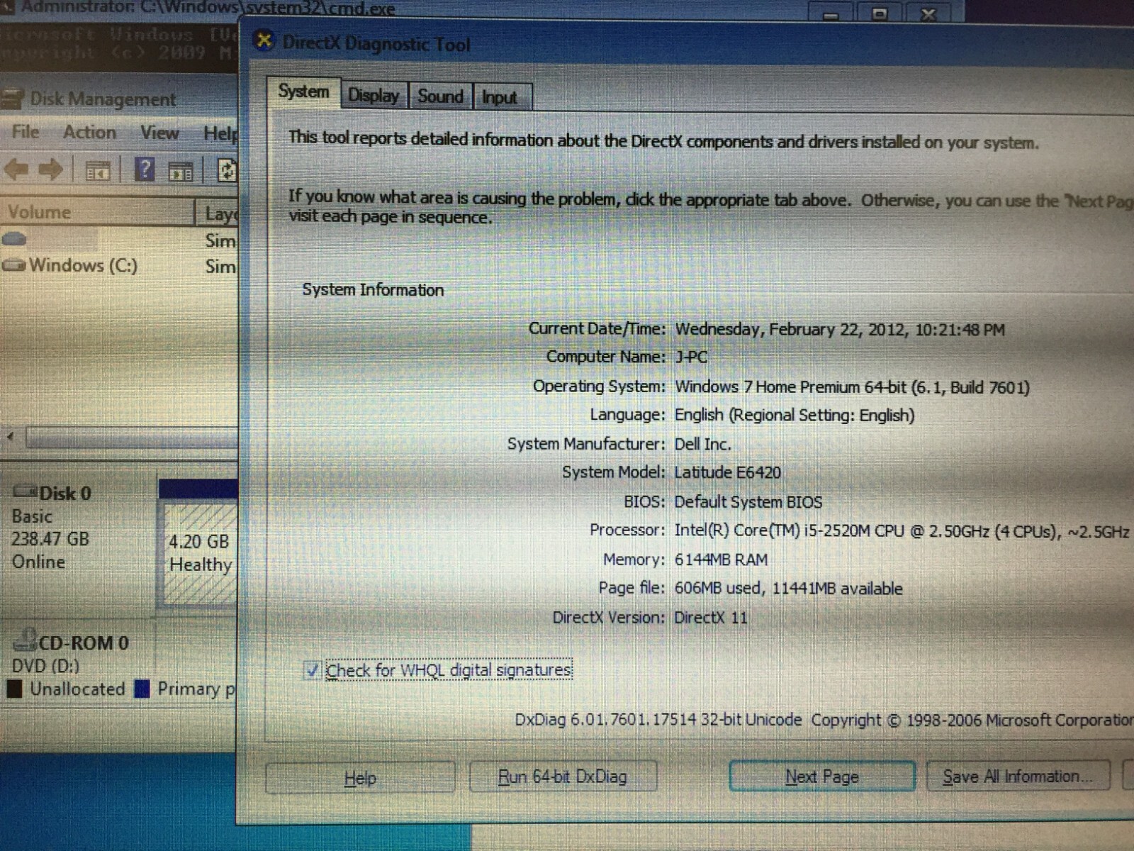 Lot of 2*Bad Battery*Dell Latitude E6420 E6320 Laptops/Intel i5 2nd Gen/8GB 6GB
