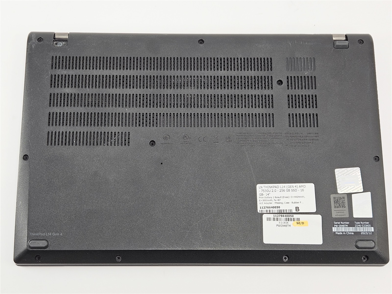 Lenovo ThinkPad L14 Gen 4 14″ AMD Ryzen 5 PRO 7530U 2.0GHz 16GB 256GB SSD