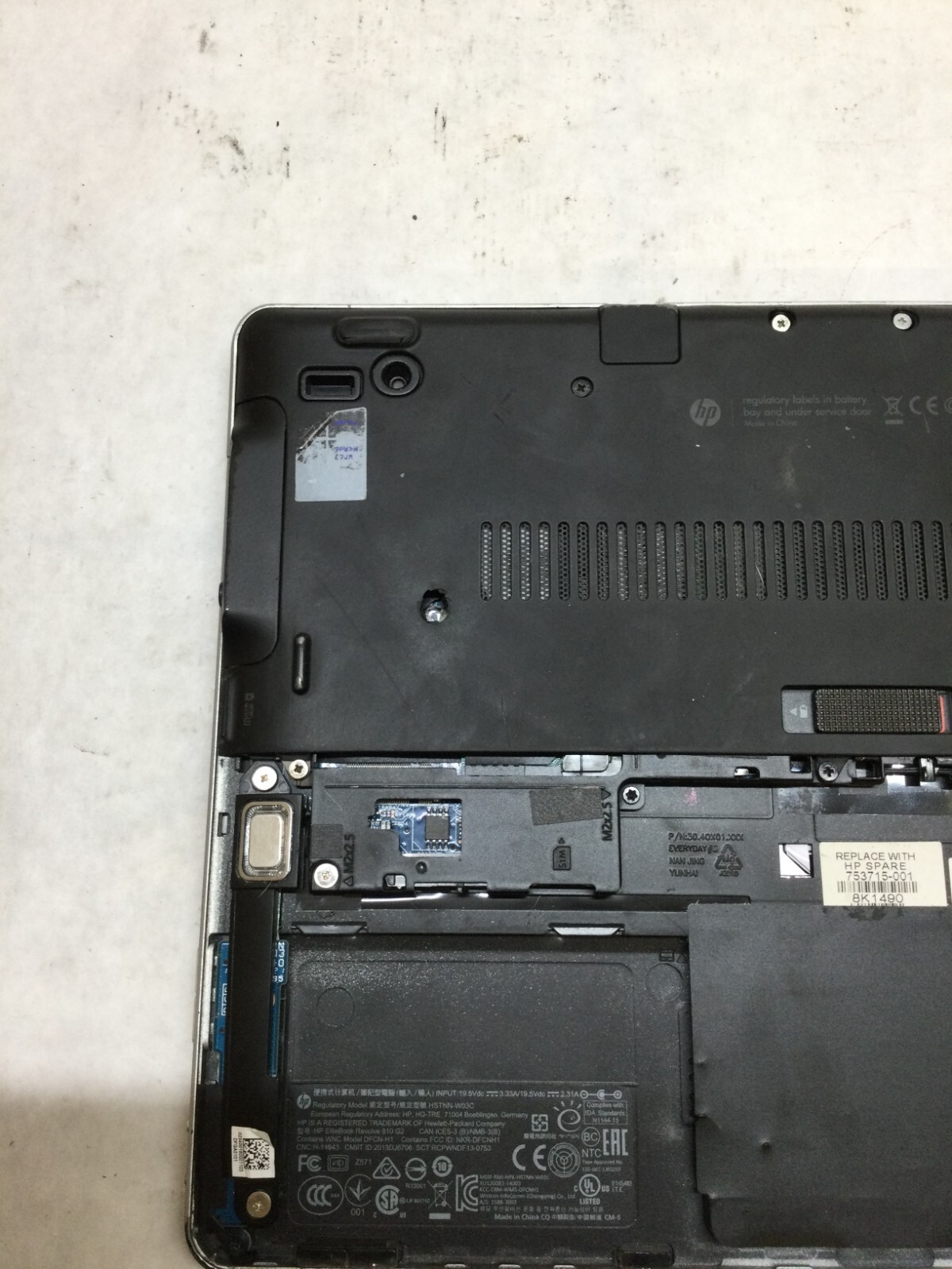 HP EliteBook Revolve 810 G2 Laptop Intel Core i5 4th Gen NO POWER For Parts -DW