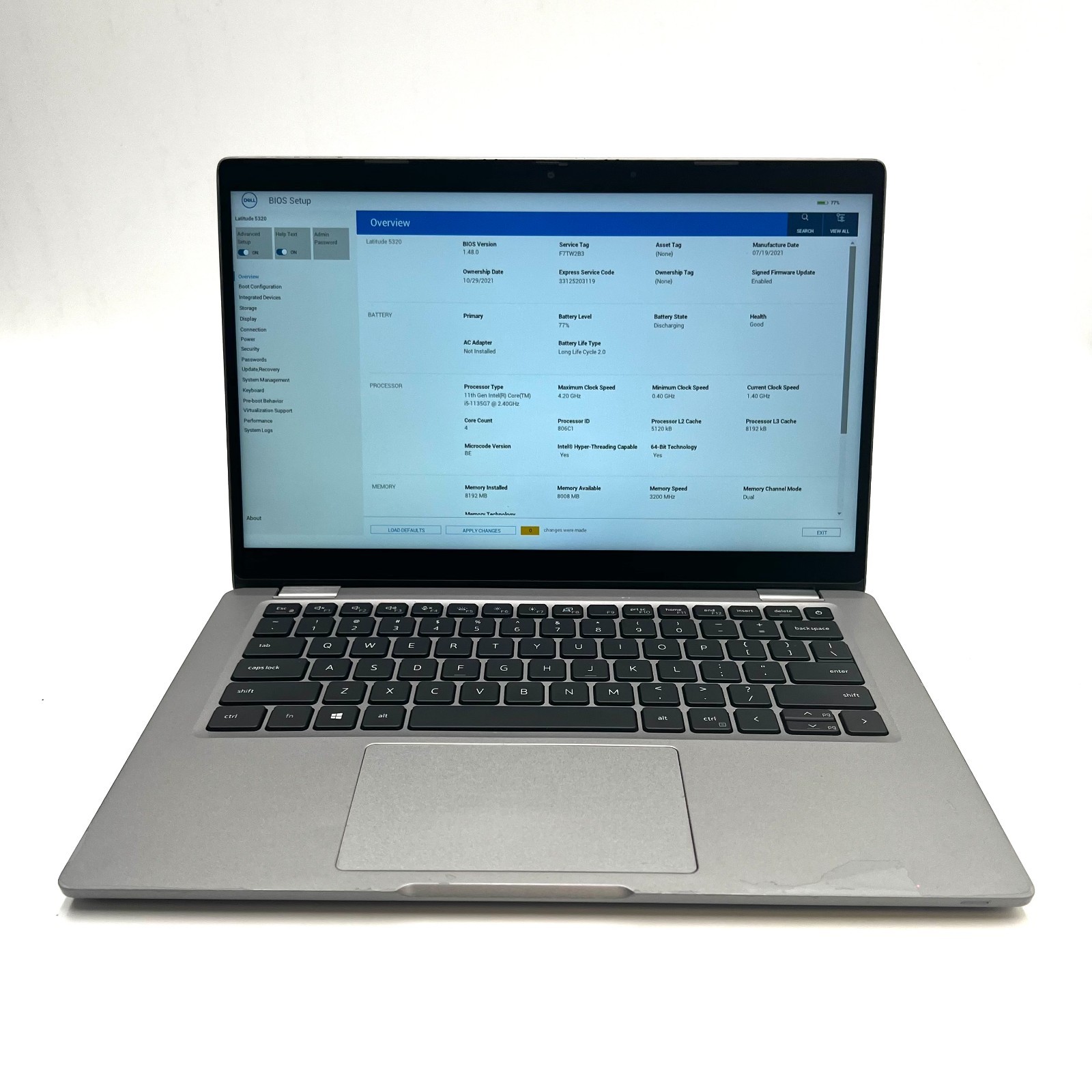 Dell Latitude 5320 13″ i5-1135G7 8GB RAM 256GB SSD No OS | TESTED USED – POOR