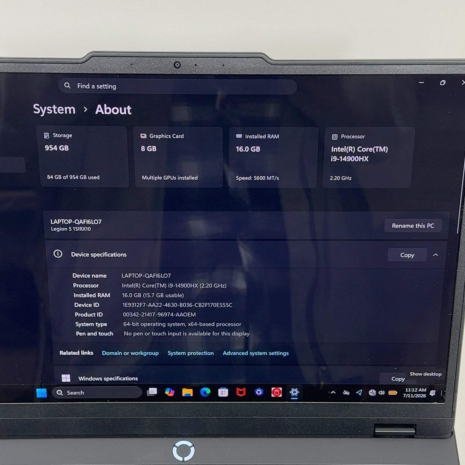 Lenovo Legion 5 15IRX10 15.6″ i9-14900HK 16GB RAM 1TB SSD GeForce RTX 5070