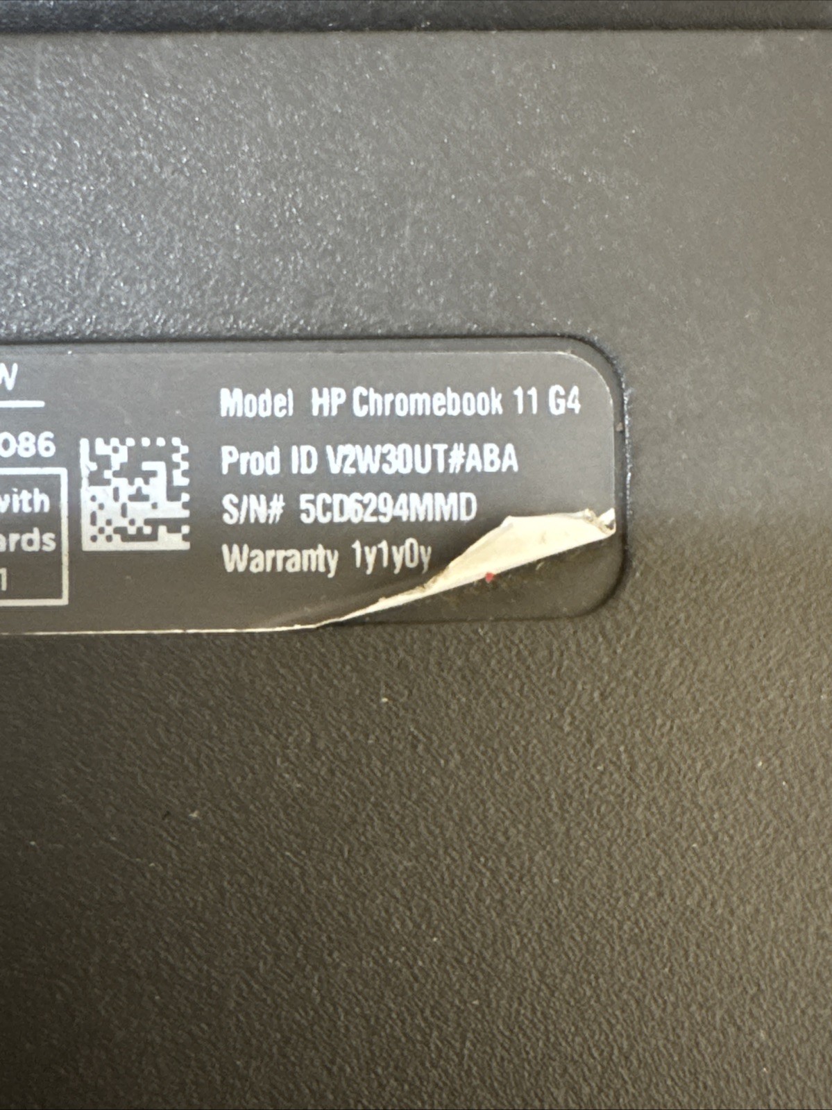 HP Chromebook Laptop Black 11 G4 Not Tested No charger